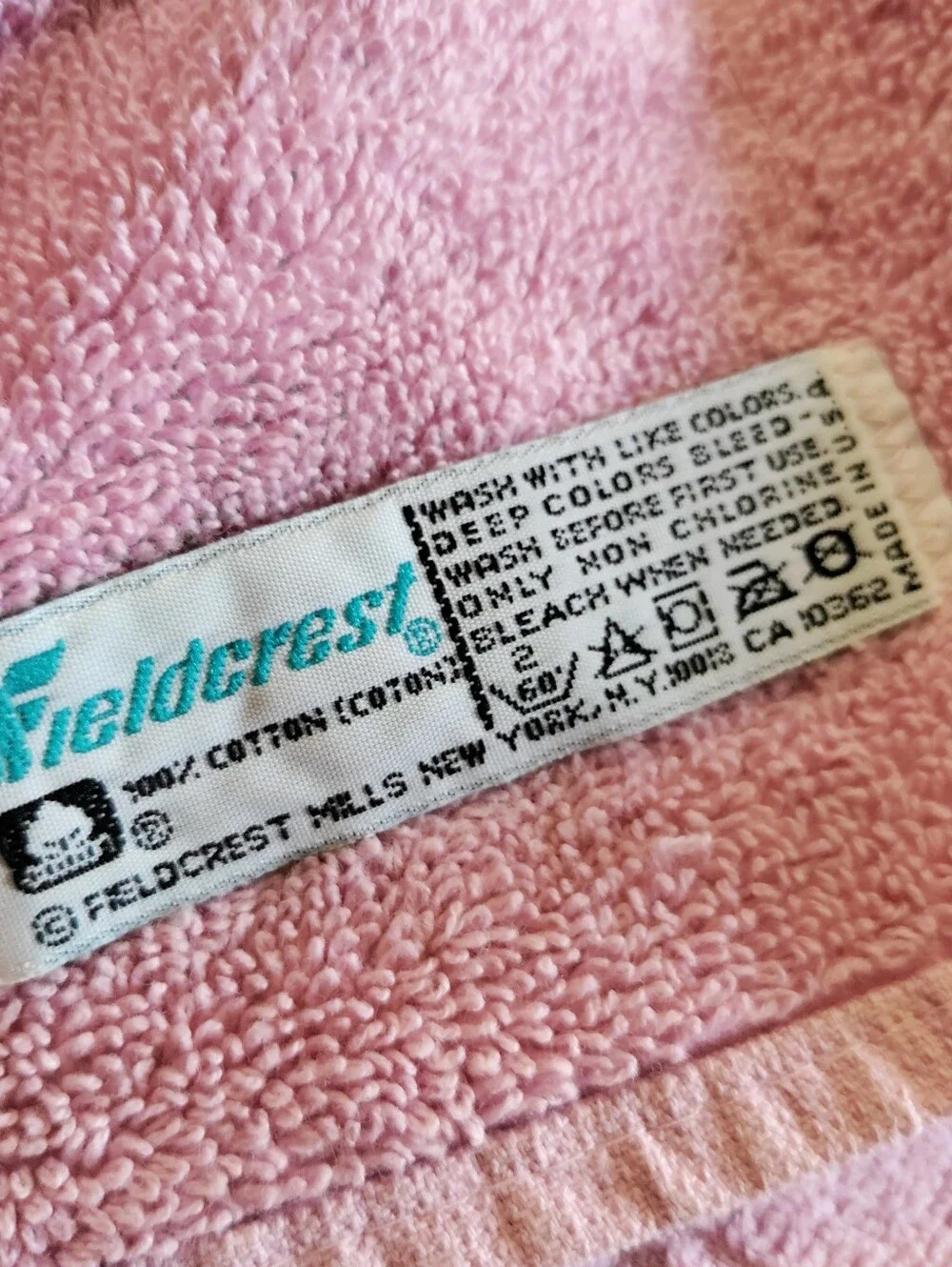 Fieldcrest pink cotton